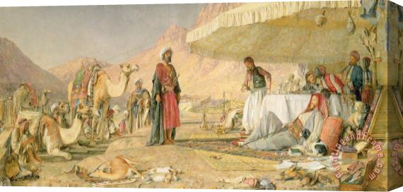 John Frederick Lewis  A Frank Encampment in the Desert of Mount Sinai Stretched Canvas Print / Canvas Art