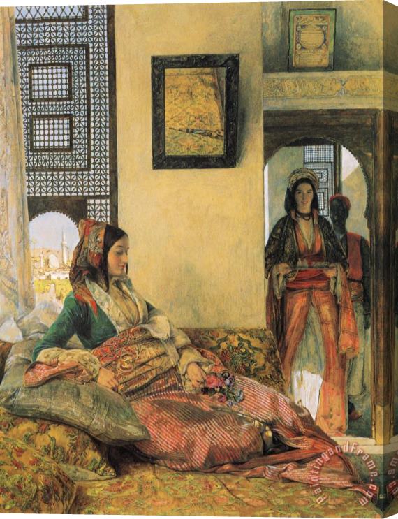 John Frederick Lewis Life in The Hareem, Cairo Stretched Canvas Print / Canvas Art