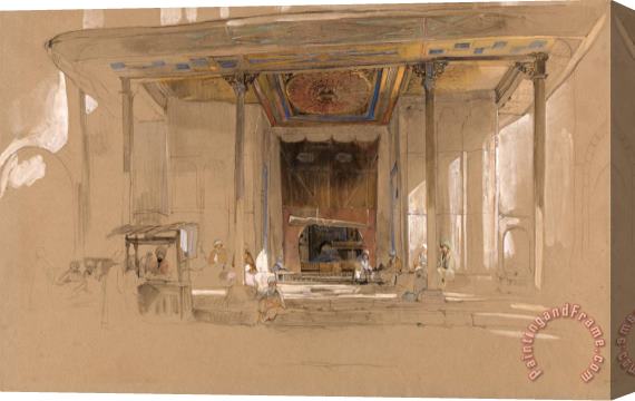 John Frederick Lewis Main Entrance of Great Mosque, (ulu Cami) Bursa, Turkey, Stretched Canvas Painting / Canvas Art