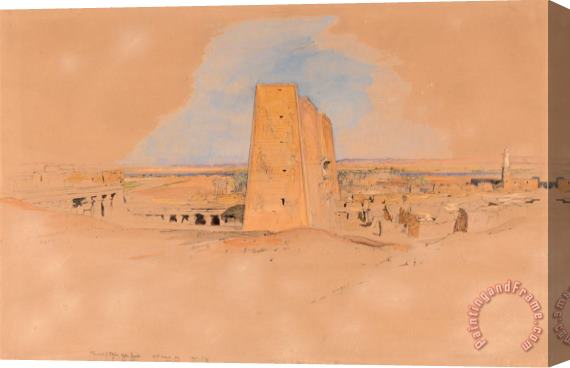 John Frederick Lewis Temple of Edfou, Upper Egypt Stretched Canvas Print / Canvas Art