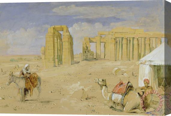 John Frederick Lewis The Ramesseum at Thebes Stretched Canvas Painting / Canvas Art