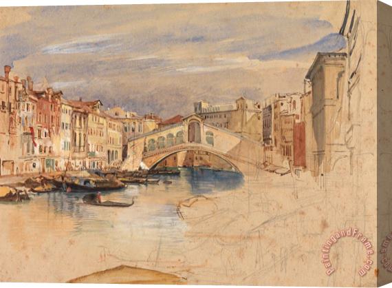 John Frederick Lewis Venice The Grand Canal And Rialto Stretched Canvas Print / Canvas Art