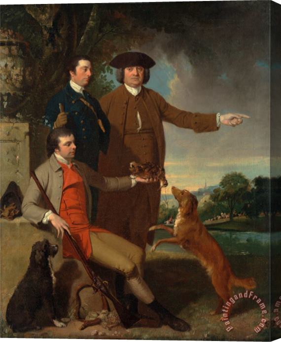 John Hamilton Mortimer Self Portrait with His Father And His Brother Stretched Canvas Painting / Canvas Art