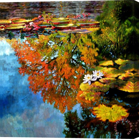 John Lautermilch Early Morning Fall Colors Stretched Canvas Print / Canvas Art