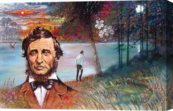 John Lautermilch Henry David Thoreau Stretched Canvas Painting / Canvas Art