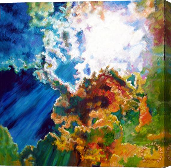 John Lautermilch Sunburst Stretched Canvas Painting / Canvas Art