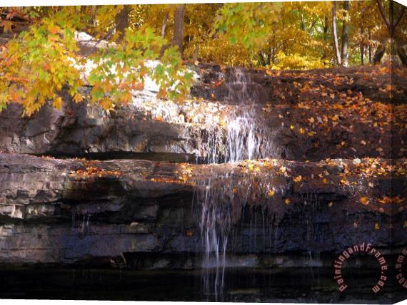 John Lautermilch Waterfall in Creve Coeur Stretched Canvas Painting / Canvas Art