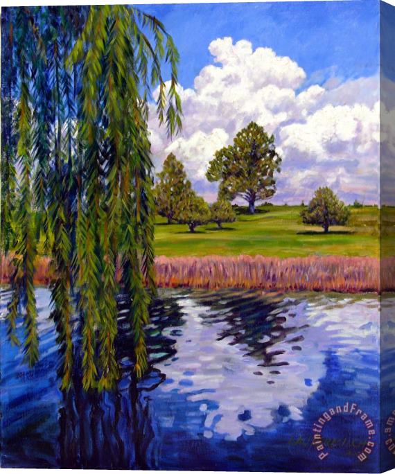 John Lautermilch Weeping Willow - Brush Colorado Stretched Canvas Painting / Canvas Art