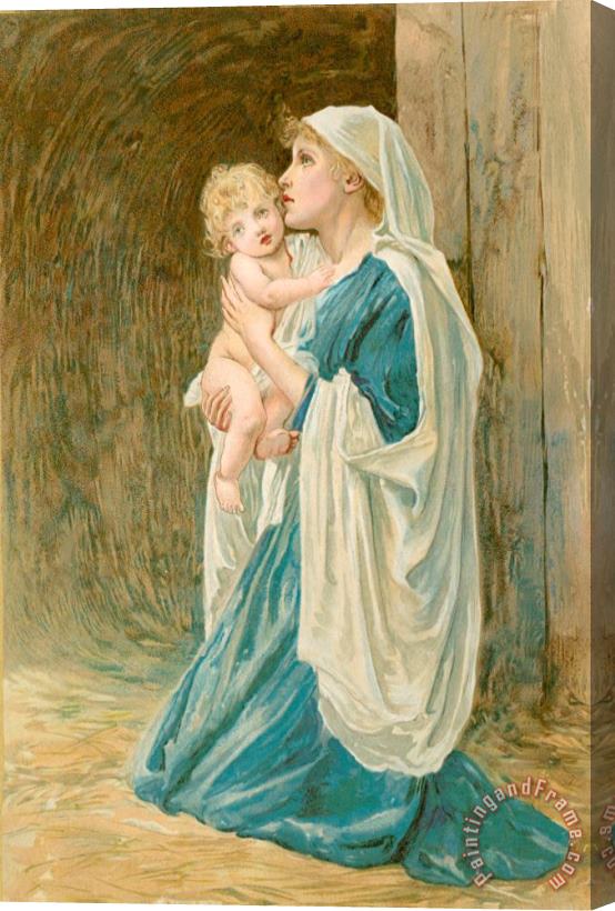 John Lawson The Virgin Mary with Jesus Stretched Canvas Print / Canvas Art