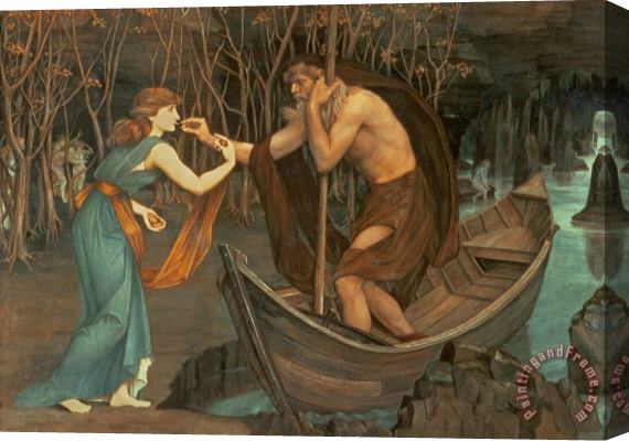 John Roddam Spencer Stanhope Charon and Psyche Stretched Canvas Print / Canvas Art