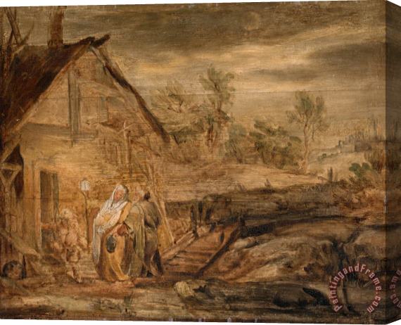 John Runciman Mary And Joseph Outside The Inn Stretched Canvas Print / Canvas Art