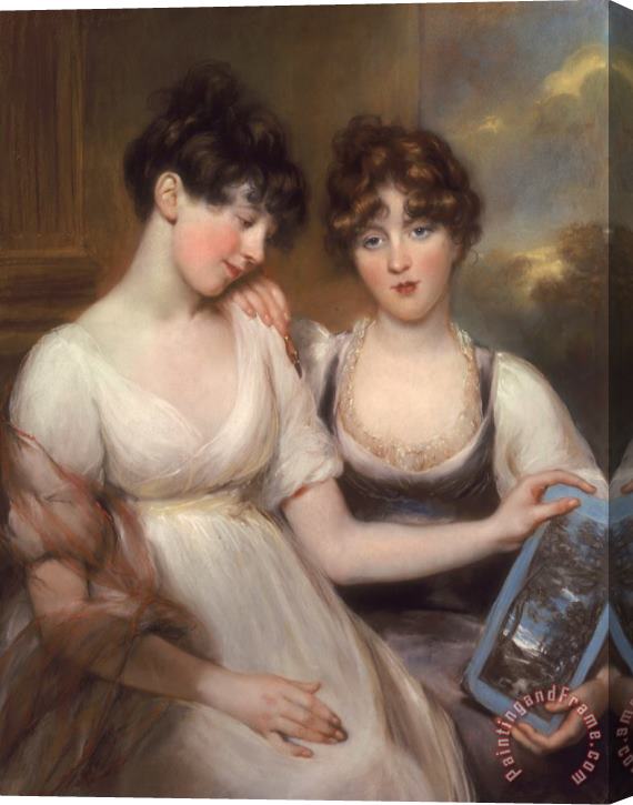 John Russell Portrait of Anne and Maria Russell Stretched Canvas Print / Canvas Art