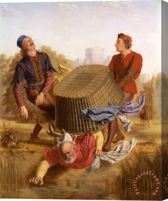John S. Clifton Buck Washing on Datchet Mead From 'the Merry Wives of Windsor,' Iii, V Stretched Canvas Print / Canvas Art