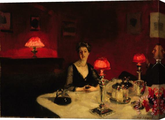 John Singer Sargent A Dinner Table at Night Stretched Canvas Print / Canvas Art