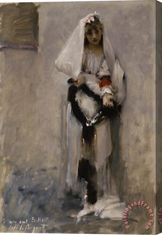 John Singer Sargent A Parisian Beggar Girl Stretched Canvas Print / Canvas Art