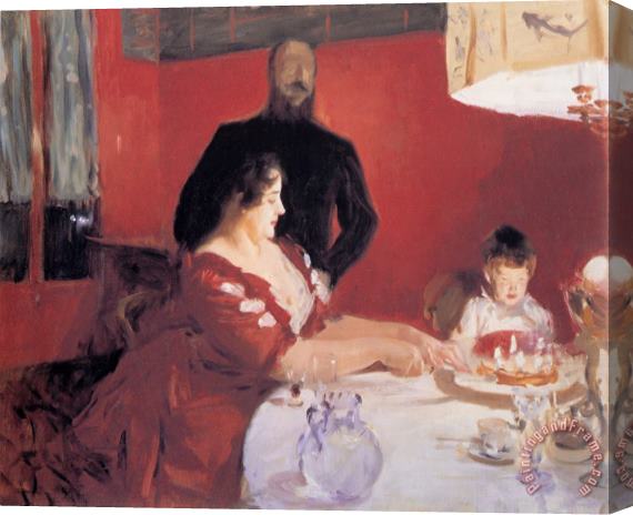 John Singer Sargent Fate Familiale The Birthday Party Stretched Canvas Print / Canvas Art