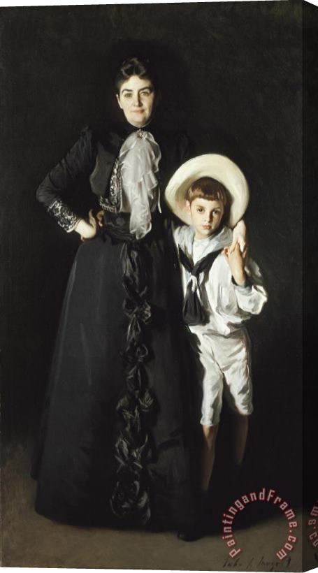 John Singer Sargent Portrait of Mrs. Edward L. Davis And Her Son, Livingston Davis Stretched Canvas Painting / Canvas Art