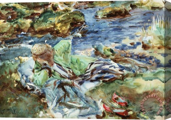 John Singer Sargent Turkish Woman by a Stream Stretched Canvas Print / Canvas Art