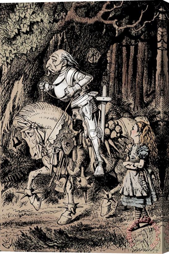 John Tenniel White Knight Alice In Wonderland Stretched Canvas Painting / Canvas Art