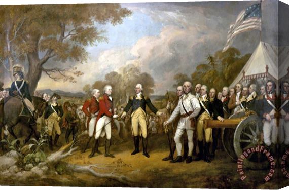 John Trumbull Surrender of General Burgoyne Stretched Canvas Print / Canvas Art
