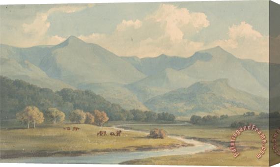 John Warwick Smith Carnedd Llewelyn And Carnedd David, Carnarvonshire, Seen Across The River Ogwen Stretched Canvas Painting / Canvas Art