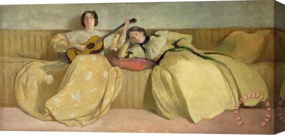 John White Alexander Panel for Music Room Stretched Canvas Print / Canvas Art