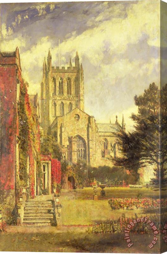 John William Buxton Knight Hereford Cathedral Stretched Canvas Painting / Canvas Art