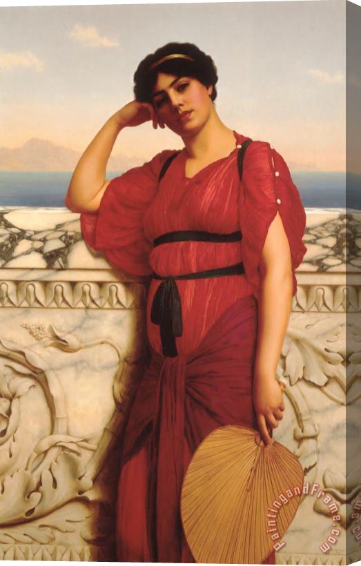 John William Godward A Classical Lady Stretched Canvas Painting / Canvas Art