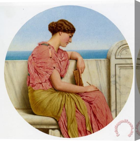 John William Godward Distant Thoughts Stretched Canvas Print / Canvas Art