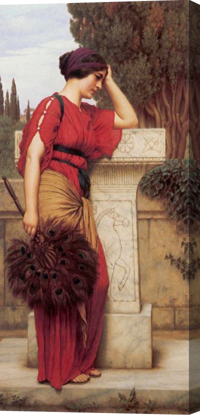 John William Godward The Thinker Stretched Canvas Painting / Canvas Art