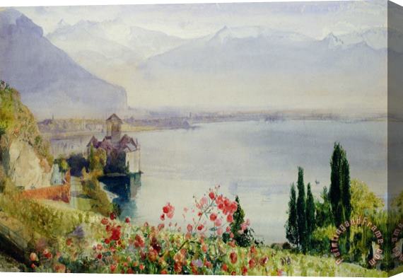 John William Inchbold The Castle at Chillon Stretched Canvas Print / Canvas Art