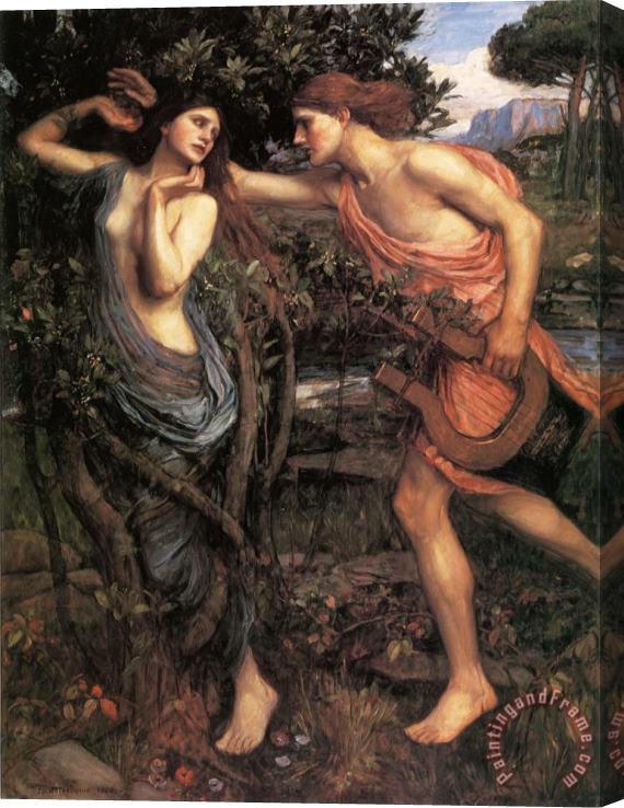 John William Waterhouse Apollo And Daphne Stretched Canvas Painting / Canvas Art
