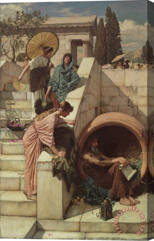 John William Waterhouse Diogenes Stretched Canvas Painting / Canvas Art