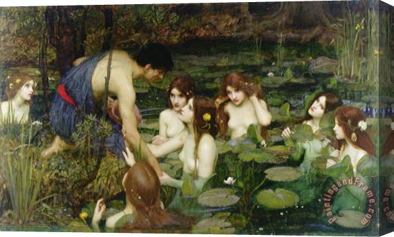 John William Waterhouse Hylas and the Nymphs Stretched Canvas Print / Canvas Art
