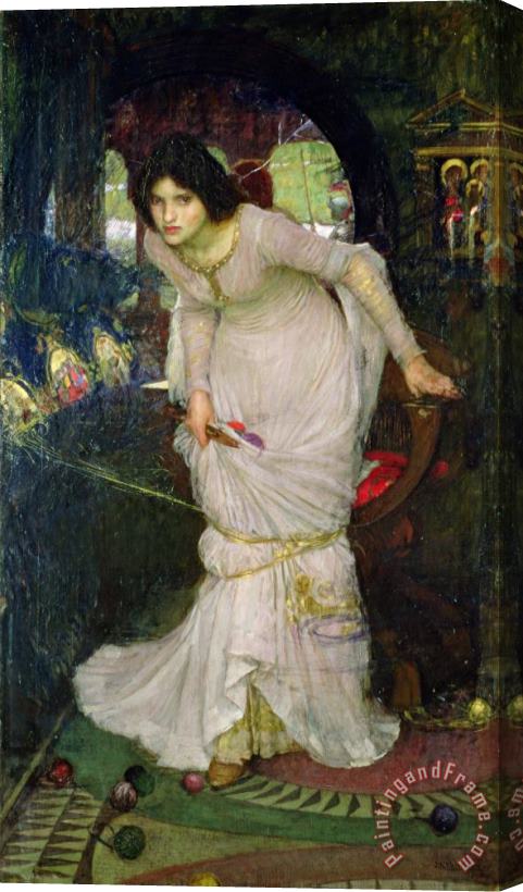 John William Waterhouse The Lady of Shalott Stretched Canvas Print / Canvas Art