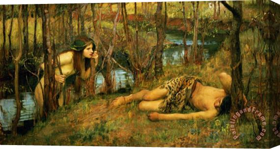 John William Waterhouse The Naiad Stretched Canvas Painting / Canvas Art