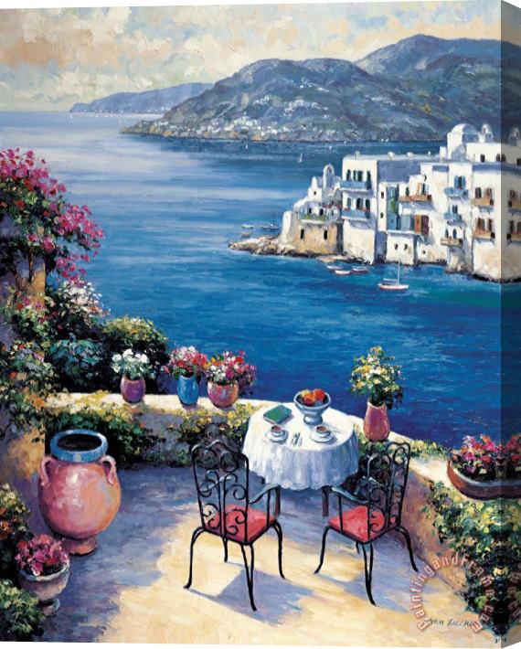 John Zaccheo Aegean Vista Stretched Canvas Painting / Canvas Art