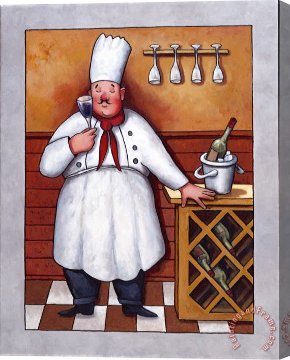 John Zaccheo Chef 2 Stretched Canvas Painting / Canvas Art