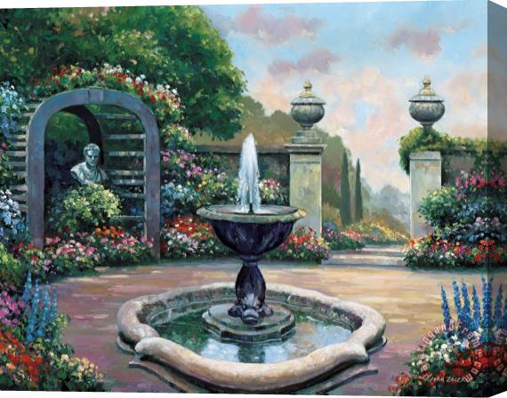 John Zaccheo Renaissance Garden Stretched Canvas Painting / Canvas Art