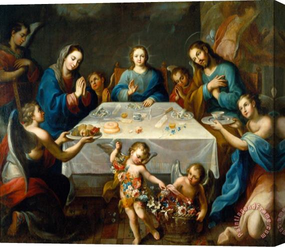 Jose de Alcibar The Blessing of The Table Stretched Canvas Print / Canvas Art
