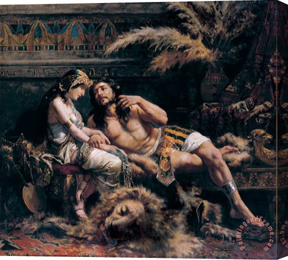 Jose Echenagusia Samson And Delilah Stretched Canvas Painting / Canvas Art