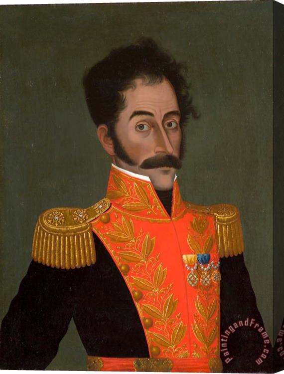 Jose Gil de Castro Simon Bolivar Stretched Canvas Print / Canvas Art