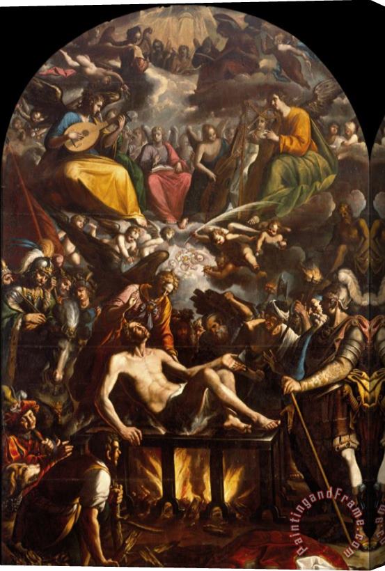 Jose Juarez The Martyrdom of Saint Lawrence Stretched Canvas Painting / Canvas Art