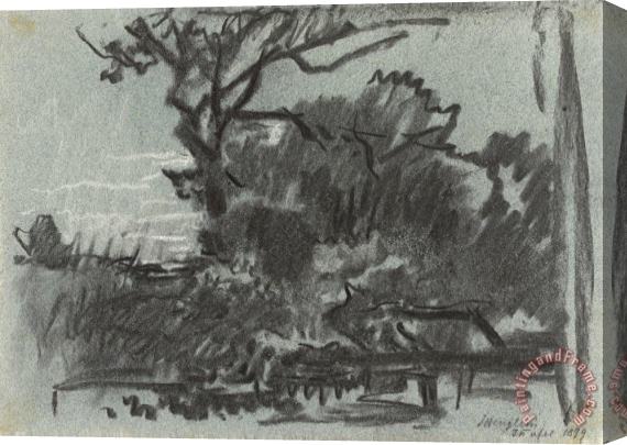 Josef Wenglein  Forest Scene Stretched Canvas Print / Canvas Art
