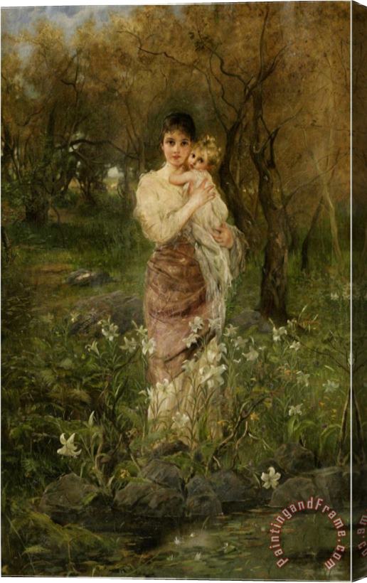 Joseph Arpad Koppay Mothers Sweetheart Stretched Canvas Print / Canvas Art