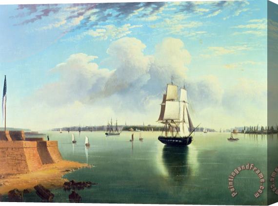 Joseph B Pringle View of New York from Bedloes Island Stretched Canvas Painting / Canvas Art