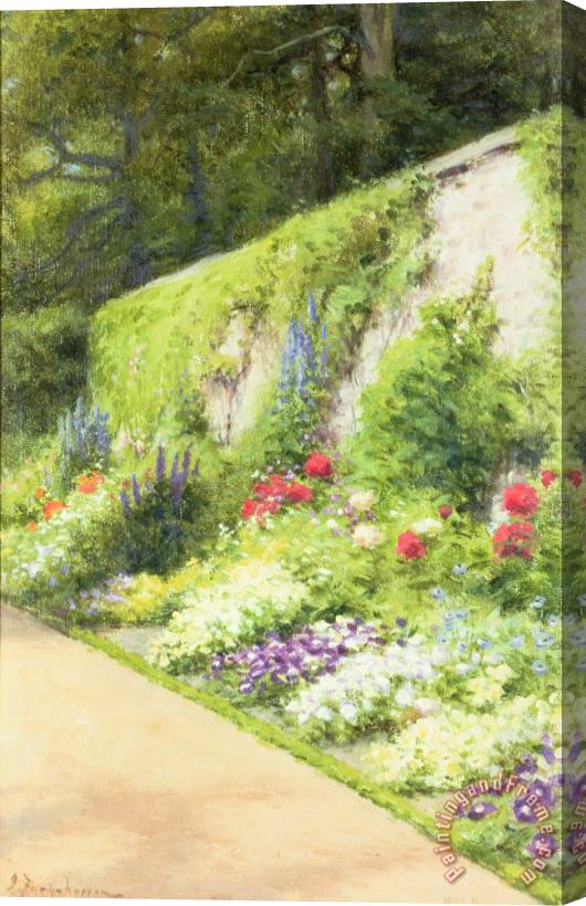 Joseph Farquharson The Artists Garden Stretched Canvas Painting / Canvas Art