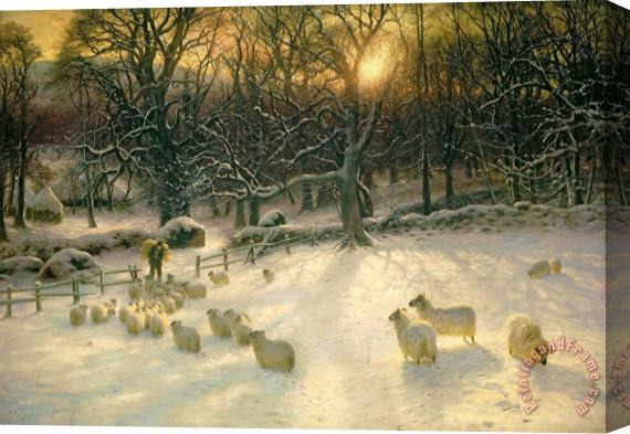 Joseph Farquharson The Shortening Winters Day is Near a Close Stretched Canvas Painting / Canvas Art