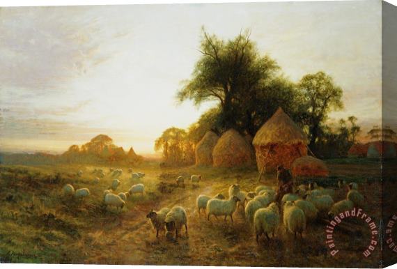 Joseph Farquharson Yon Yellow Sunset Dying in the West Stretched Canvas Print / Canvas Art