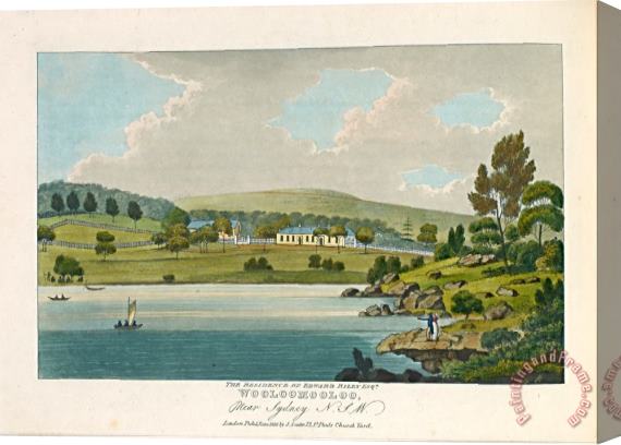 Joseph Lycett The Residence of Edward Riley Esquire, Wooloomooloo, Near Sydney N. S. W. Stretched Canvas Print / Canvas Art